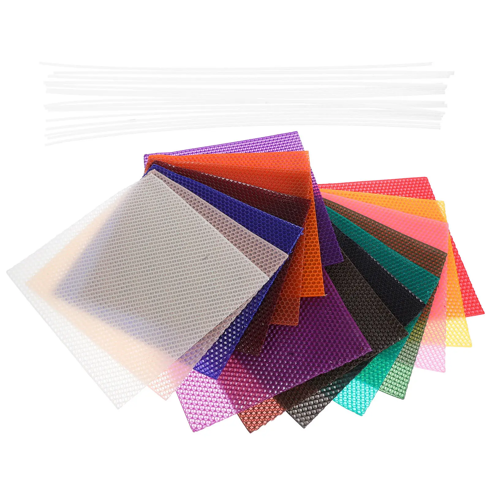 set-di-fogli-di-cera-d'api-per-candele-fai-da-te-stile-conico-combustione-stabile-fumo-minimo-materiali-per-la-realizzazione-di-candele-per-feste