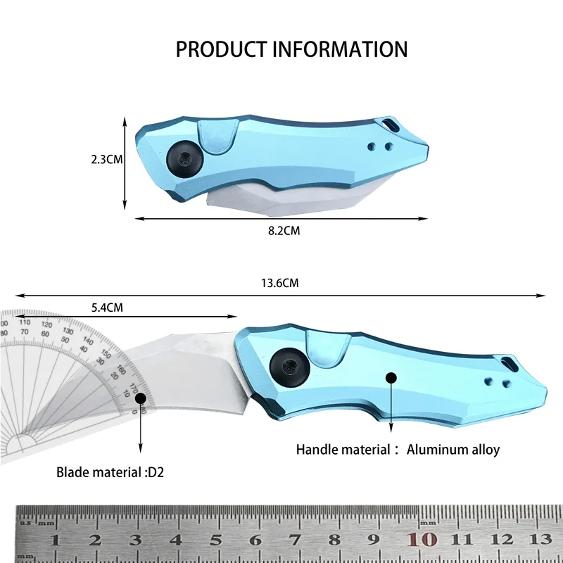 Camping KS7350 tactical hunting aluminum alloy handle pocket D2 blade EDC folding knife treatment tool rescue self-defense