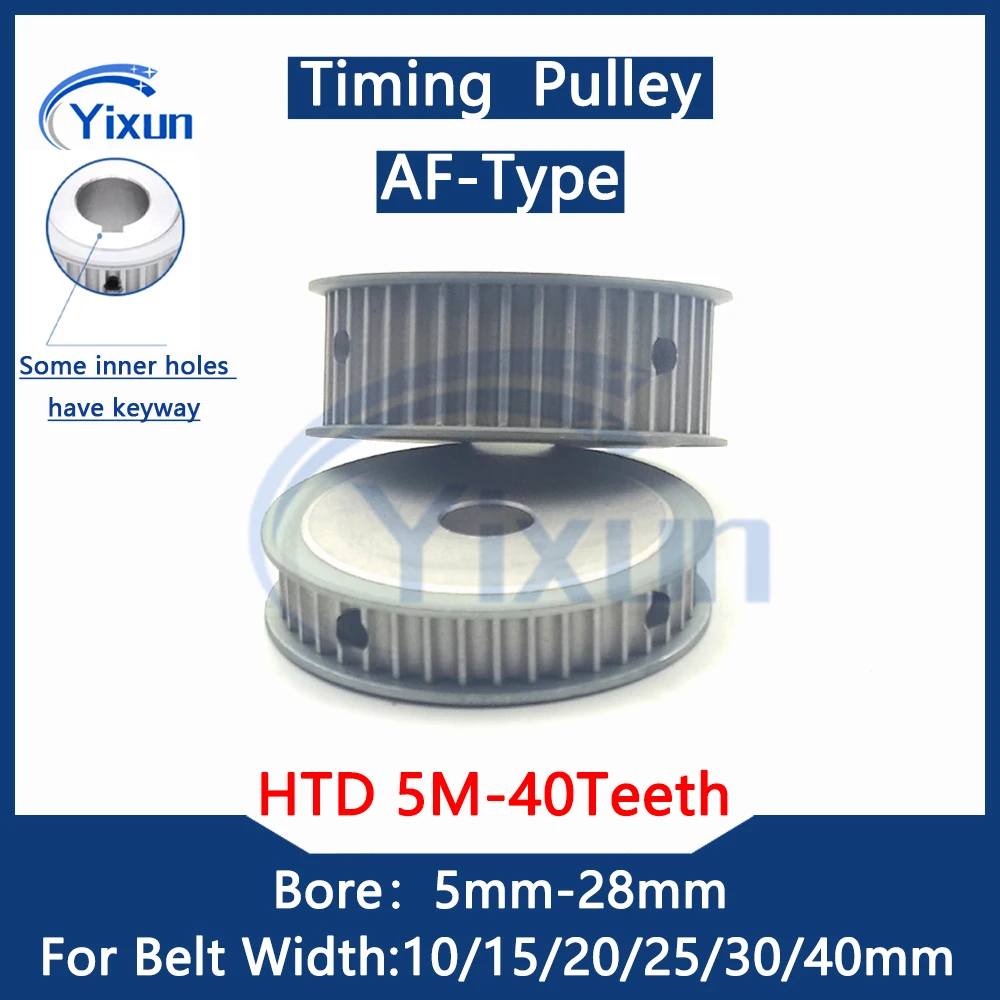

HTD 5M Timing Pulley 40 Teeth Bore 5mm-28mm For Belt Width 10mm-40mm HTD 5M 40Teeth Keyway Synchronous Wheel 5M Drive Belt Gear