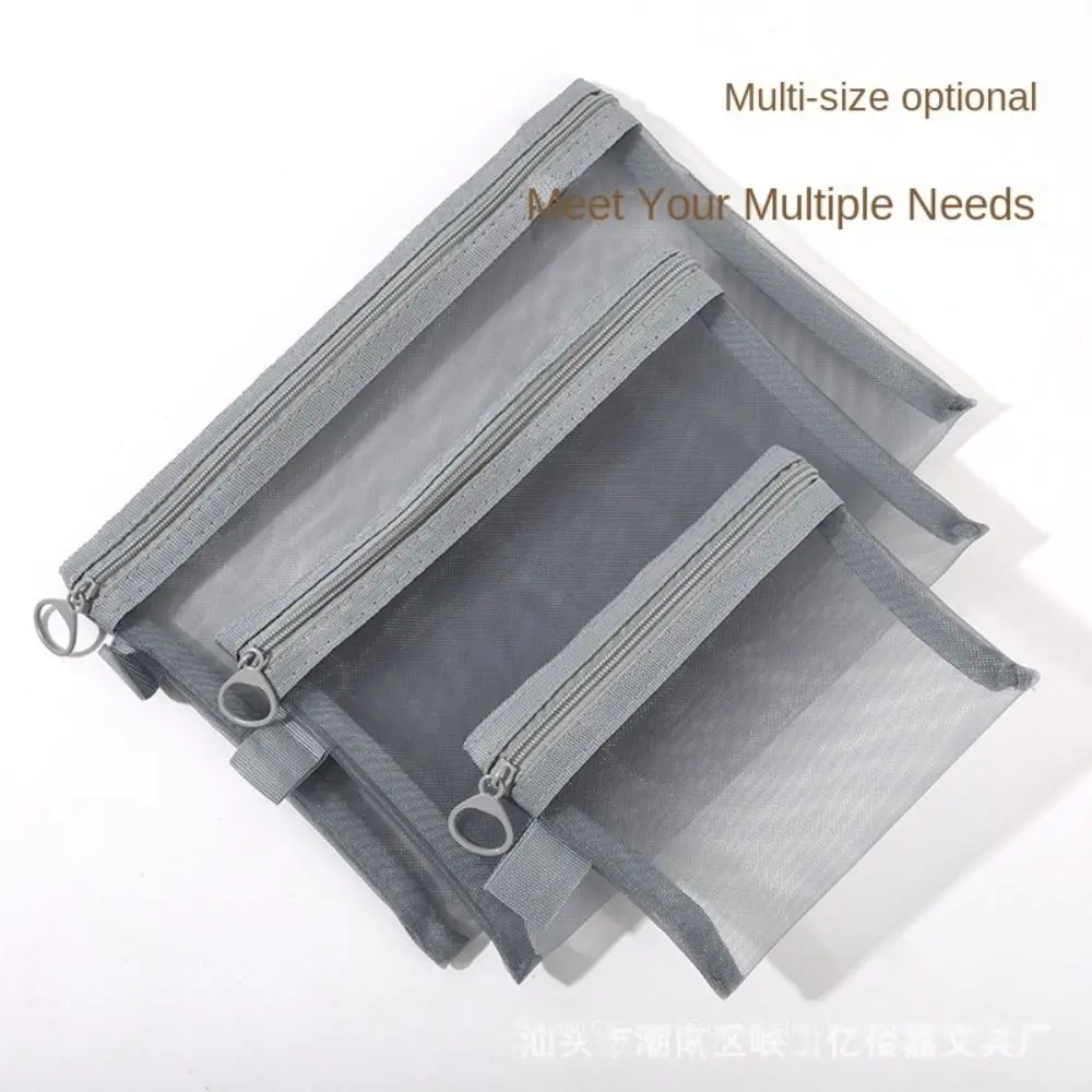 Transparent Mesh Makeup Case Organizer Storage Pouch Casual Zipper Toiletry Wash Bags Make Up Women Travel Cosmetic Bag