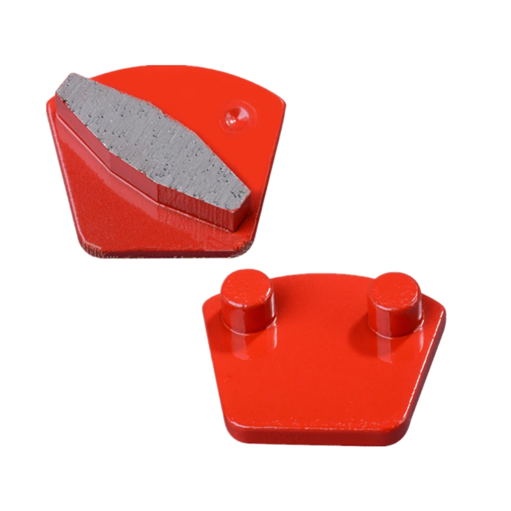 WER15 Concrete Floor Diamonds Double Post Werkmaster Metal Polishing Pads Two Pins Grinding Block with Single Octagon Segment
