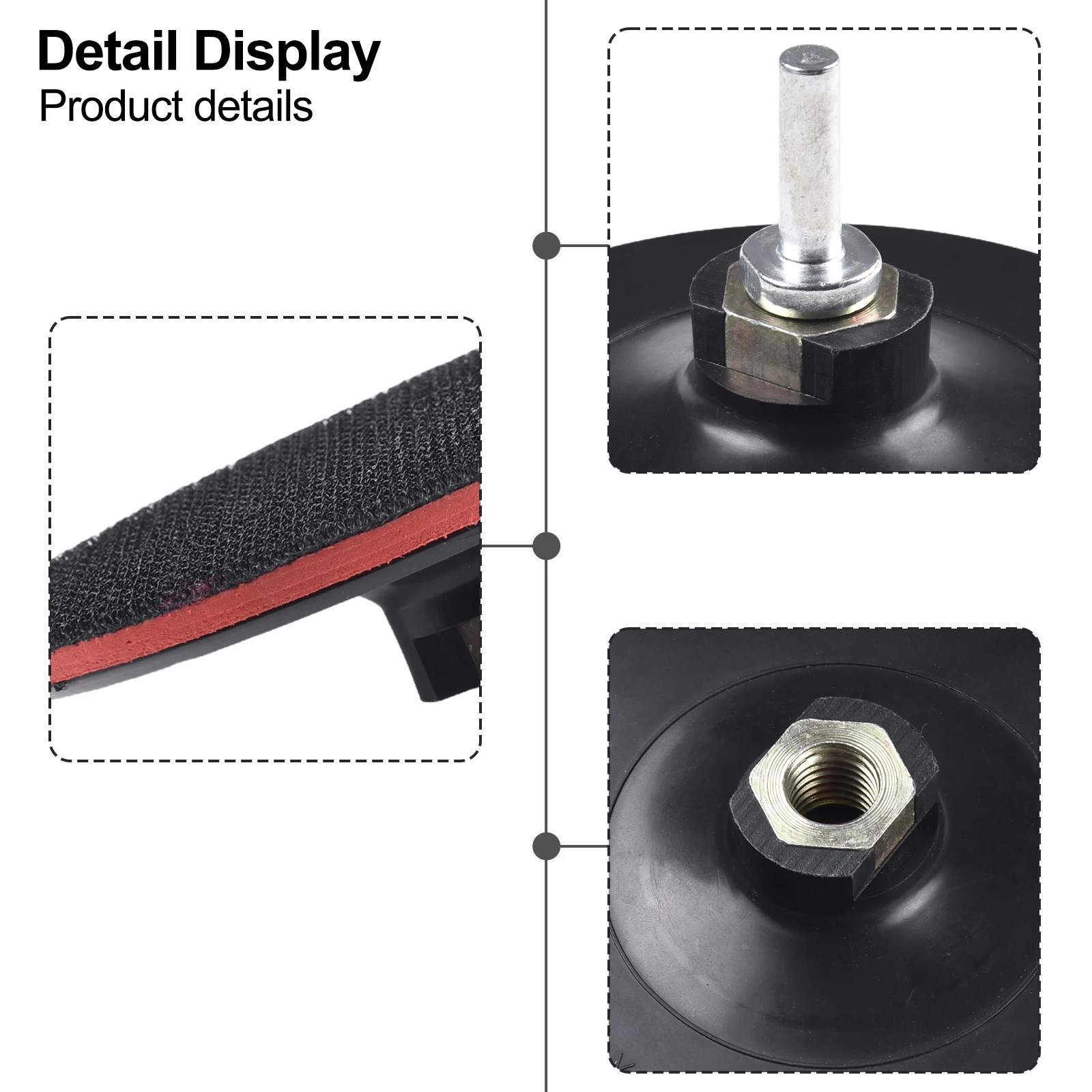 

Angle Grinder Sanding Disc Diameter: 125mm Drill Chuck Shank 8mm Fixed Bit Adapter Hook And Ring Back Pad For Angle Grinders