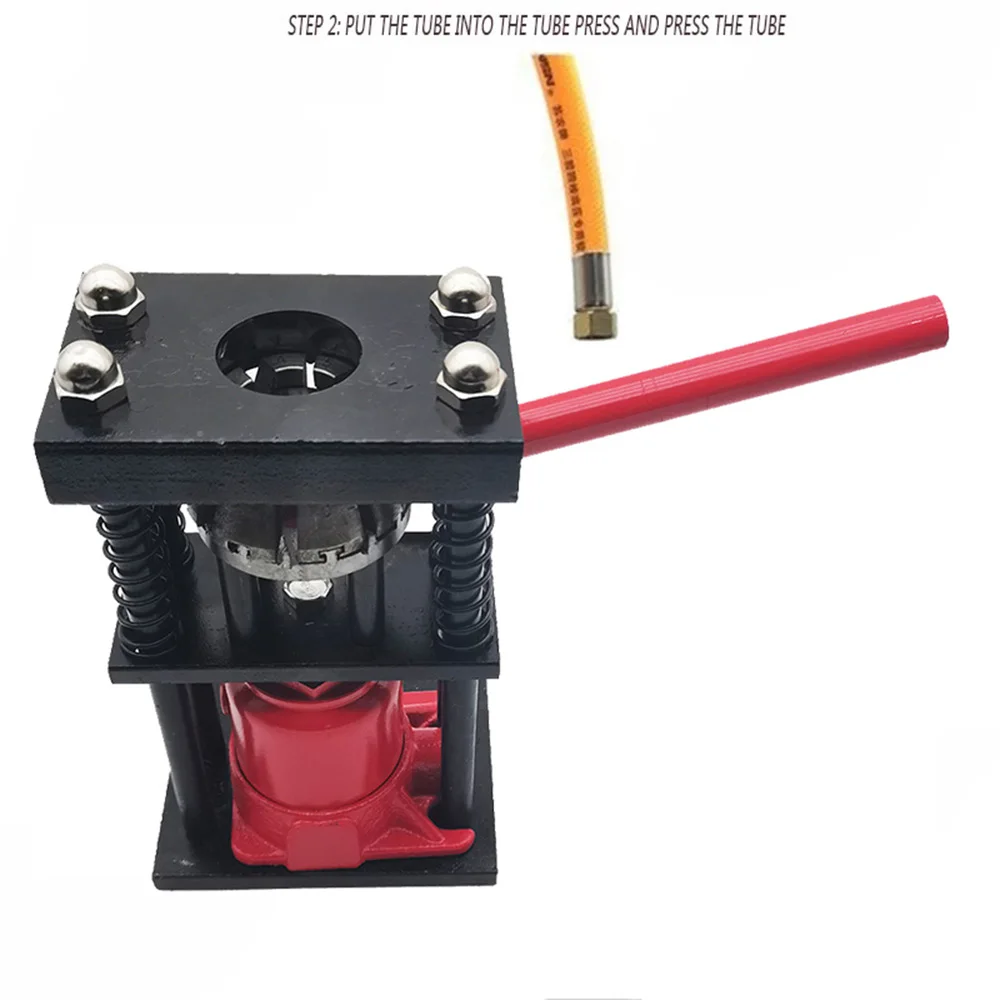 D-type 8-tooth Hand Plastic Hose Crimper Hose Crimping Tool Benchtop Hydraulic Clamp High Pressure Tube Crimping Machine 12~20mm