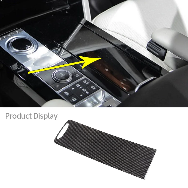 

For Land Rover Discovery 5 2017-2020 Real Carbon Fiber Central Control Teacup Panel Cover Trim LHD Car Interior Accessories