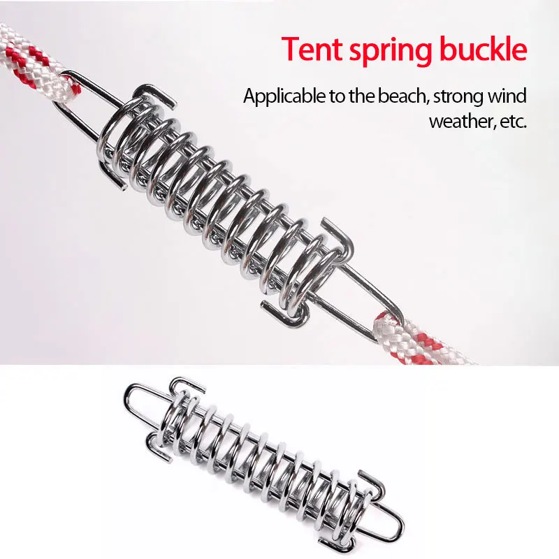 Large Tension Spring, Camping Beach Tent Rope Tensioner/Tightener Tightening Spring for Tarp Canopy Awning