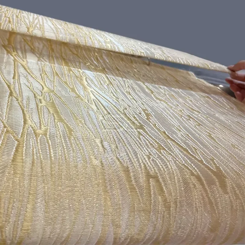 Interior Surface Material Using Metallic Woven Texture for Architectural and Design Driven Wall Applications