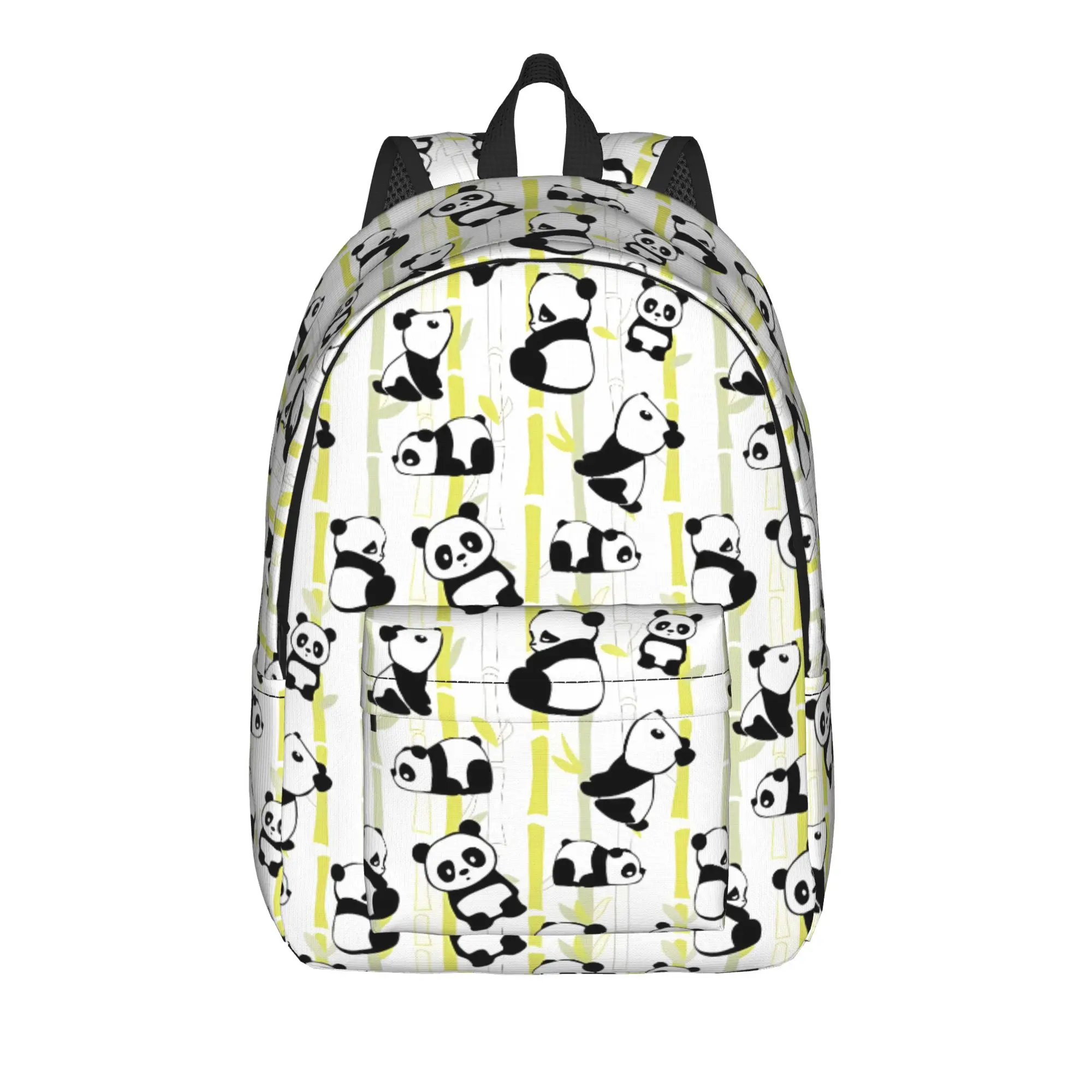Panda And Bamboo Backpack Aesthetic Backpacks Student Unisex Sport Durable High School Bags Design Rucksack