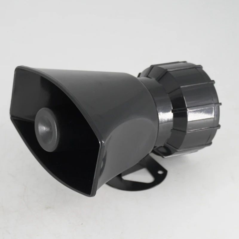 12V Police Siren Speaker 5 Tone Sound Volume Adjustment Vehicle Horn With Mic Loudspeaker Emergency Electronic PA System