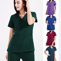 Nurses Accessories Medical Scrubs Sets Women Doctors Uniforms Hospital Tops Pant Dental Clinic Beauty Salon Lab Workwear Clothes