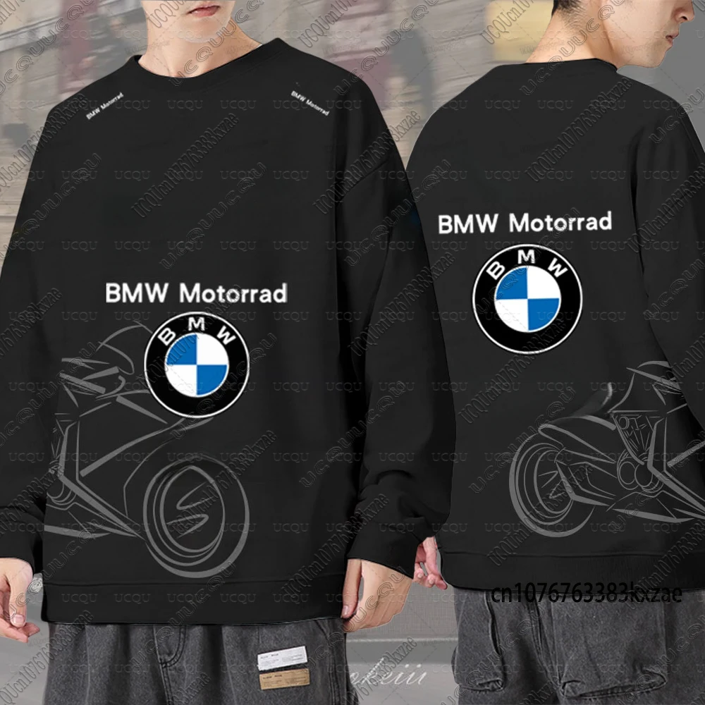 

BMW Autumn Winter Men Racing Sweatshirts Motorcycle Extreme Sports Vintage Pullovers Round Collar Loose Racing Hoodies For Men