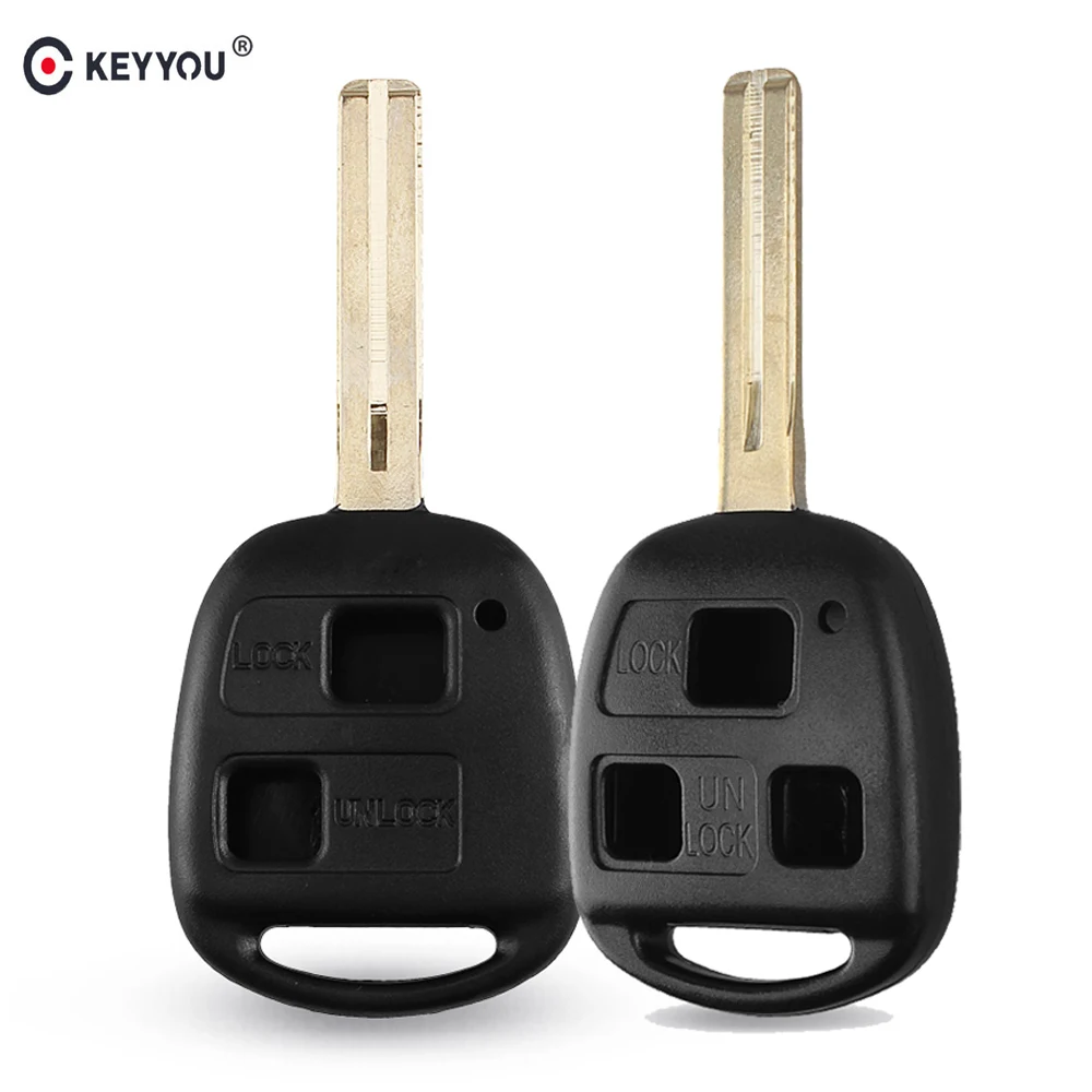 KEYYOU 2/3 Buttons Uncut Remote Key Shell For LEXUS ES300 GS300 GS430 GX470 LS200 LS300 LS400 RX300 Key Case Replacement