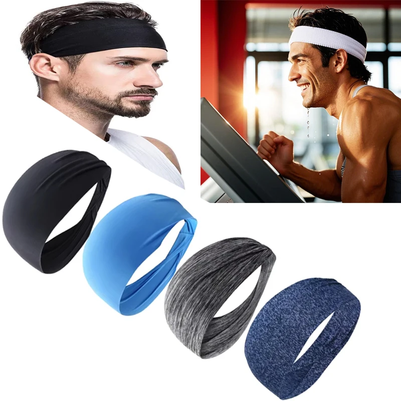 1PC Outdoor elastic sweat absorbing quick drying headband, sports breathable sweat absorbing yoga headband, ultra-thin headband