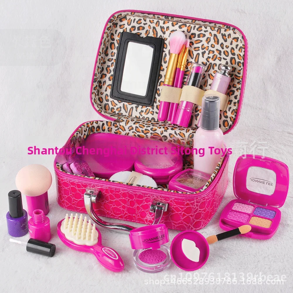 مجموعة ألعاب تلبيس البنات للأطفال - منزل لعب محاكاة مع حقيبة يد بدلة مستحضرات التجميل - مجموعة أدوات تجميل تعليمية للعب الأدوار #5