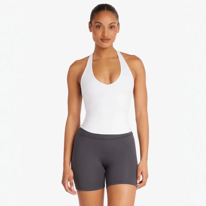 

CSB Backless Sexy Worker Neck Tank Top Fitness Yoga Exercise Self-Padded Stretchy Top