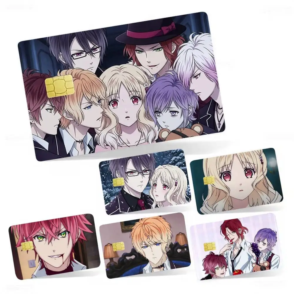 Anime D-Diaboliks Lovers 4pcs 1Set Film Skin for Debit Credit Bank Visa Card Decal Cover