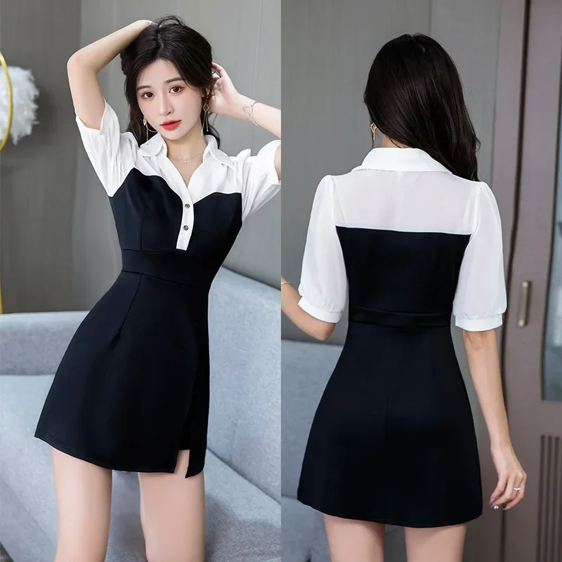 Women's Suit, Beauty Salon Beautician Uniform, Ear Picking Massage Technician Uniform, Beauty Spa Short-Sleeved Overalls