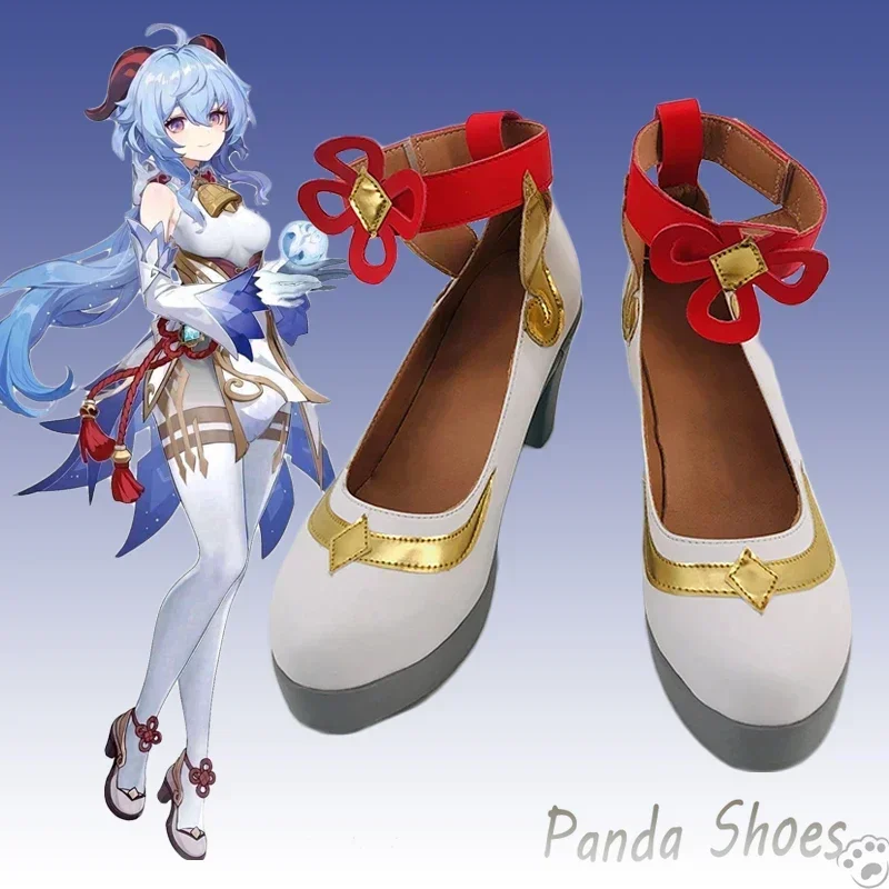 

Genshinimpact Ganyu Cosplay Shoes Anime Game Cos White Boots Game Gan Yu Cosplay Costume Prop Shoes for Con Halloween Party