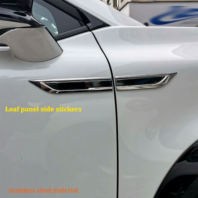 for GWM Cannon Alpha 2023~2025 Leaf panel side stickers/door fender decorative stickers/body exterior modification bright strips