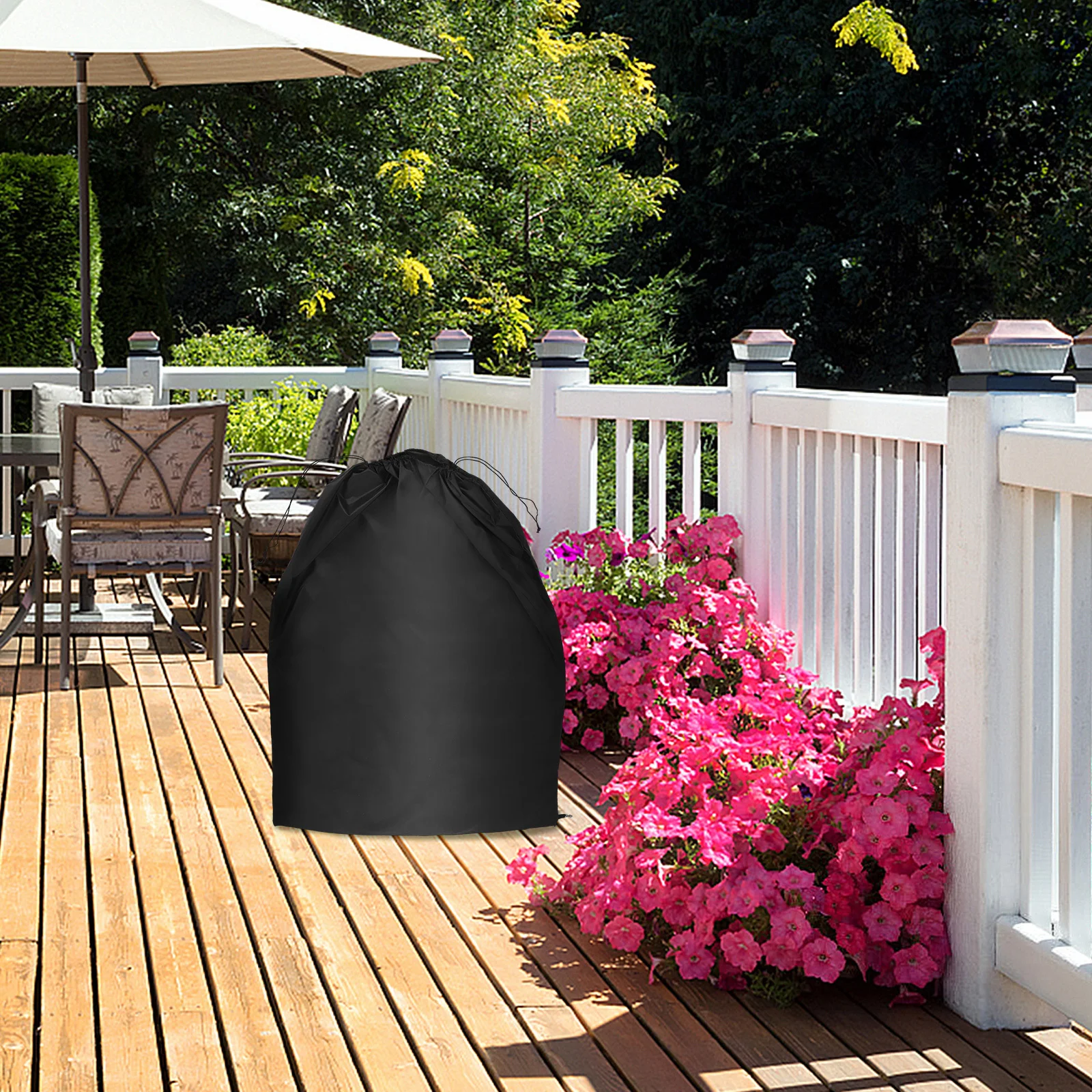 

Extra Large Leaf Collection Bag Heavy Duty Lawn Mower Catcher Bag with Drawstring Adjustable Size Wear Resistant for Garden Yard