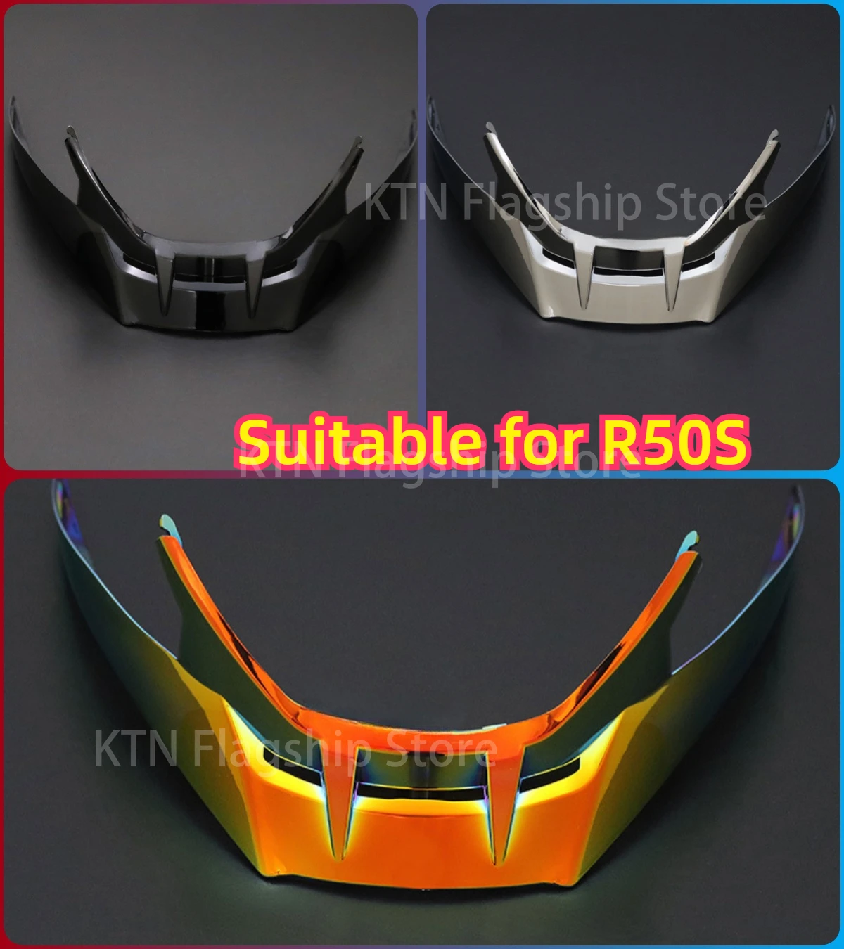 Suitable for R50S motorcycle rear trim helmet spoiler large tail fin tail parts and accessories