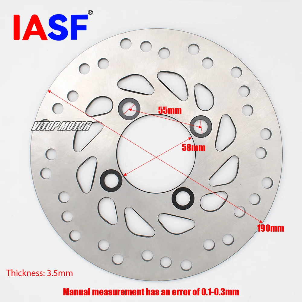 Motorcycle Accessories Off Road Motorcycle Front Disc Brake Circular Disc Brake 190mm, 4-Hole