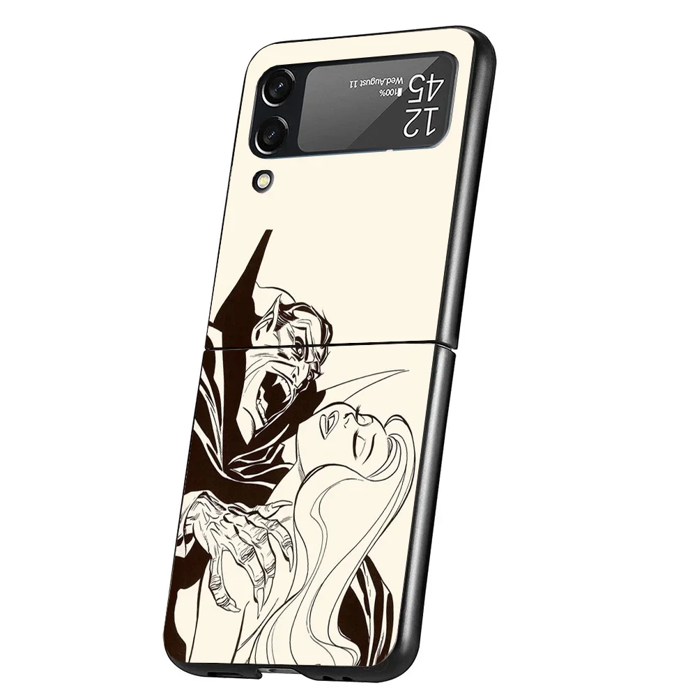 Gothic Vampire Scarlet Art Cover Phone Case For Samsung Galaxy Z Flip 7 6 5 4 3 5G Flip7 Flip6 Flip5 Flip4 Flip3 Black Fundas Sh