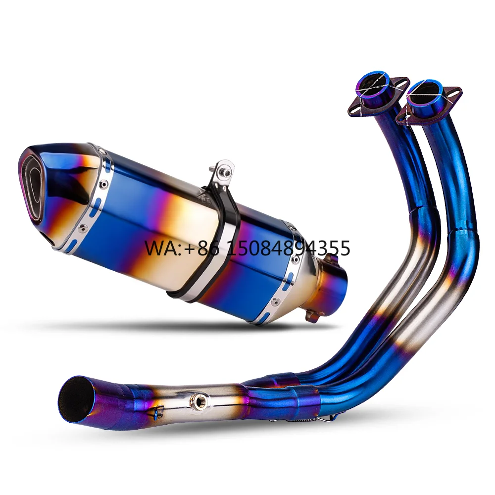 MT07 Front Slip-On Muffler Exhaust Modified 2014-2024 FZ07 Motorcycle Exhaust Muffler New Condition