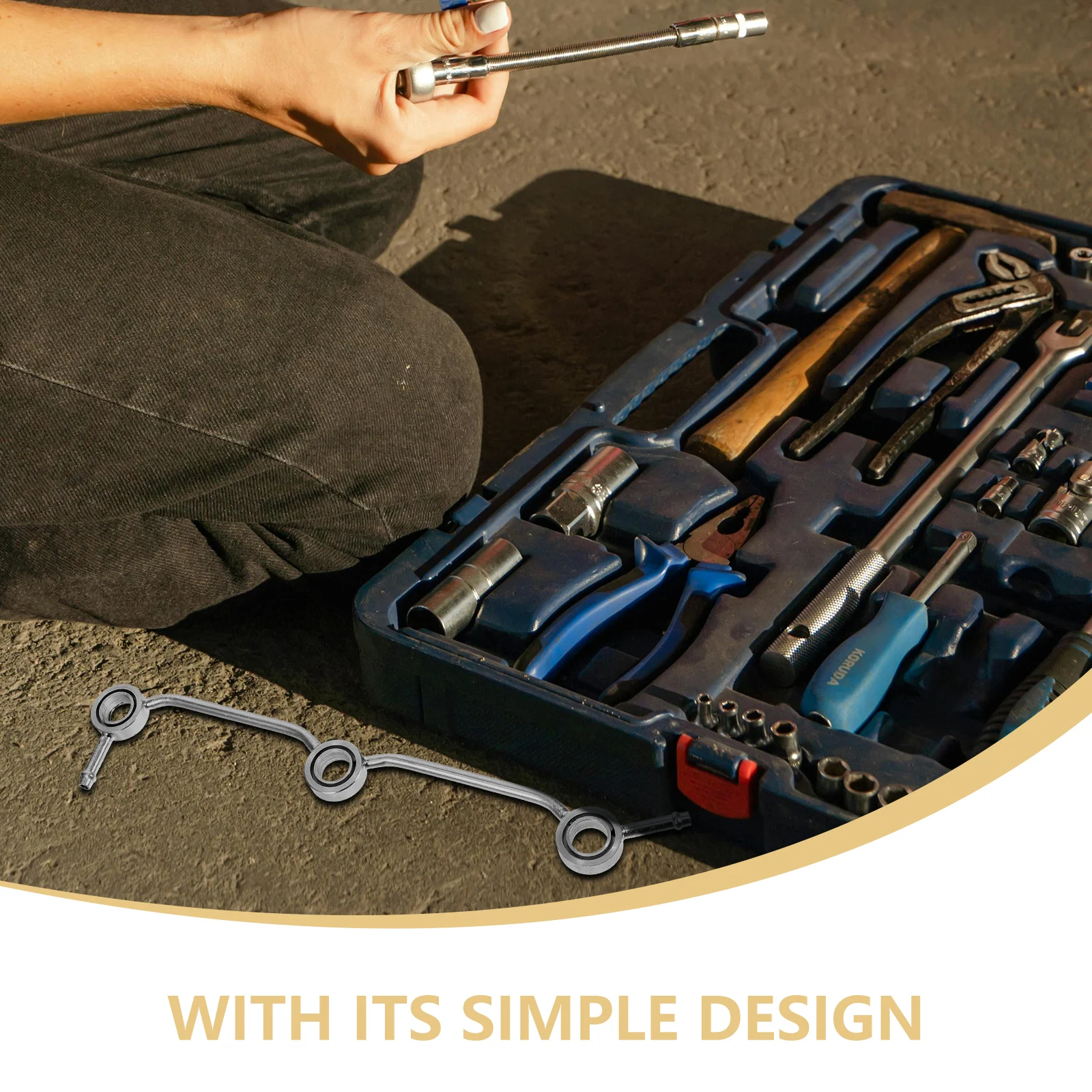 

Forklift Water Oil Return Pipe Steel Iron Overflow Hose Replacement Durable Fuel Overflow Pipe Auto Oil Return Line Kit Heavy