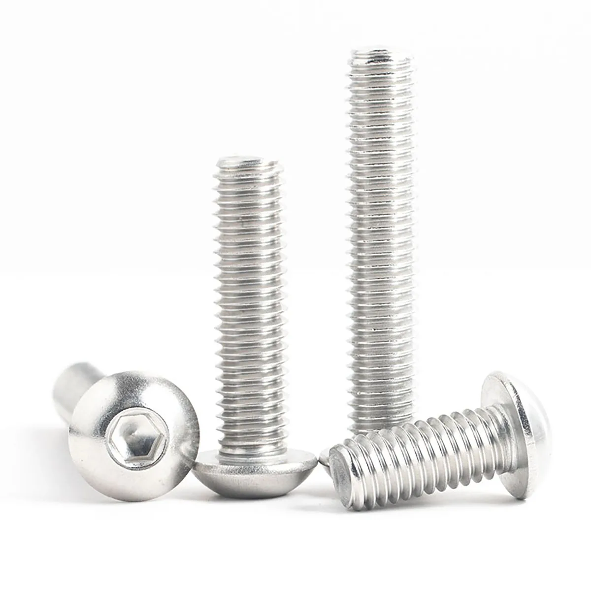 

304 A2 Round Stainless Steel Hex Socket screw Button Head Allen Bolt Screws