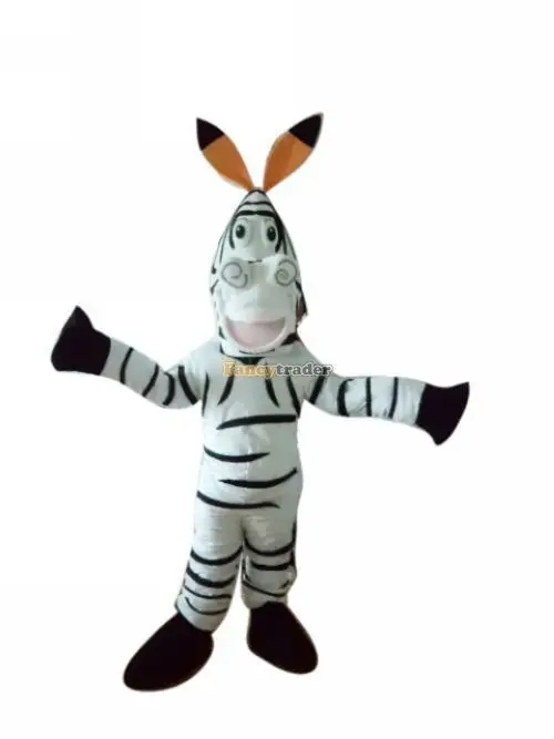 Nuovo adulto Halloween natale carino Zebra Mascotte Fancy Cartoon Mascotte Costume peluche Fancy Dress Costume della Mascotte