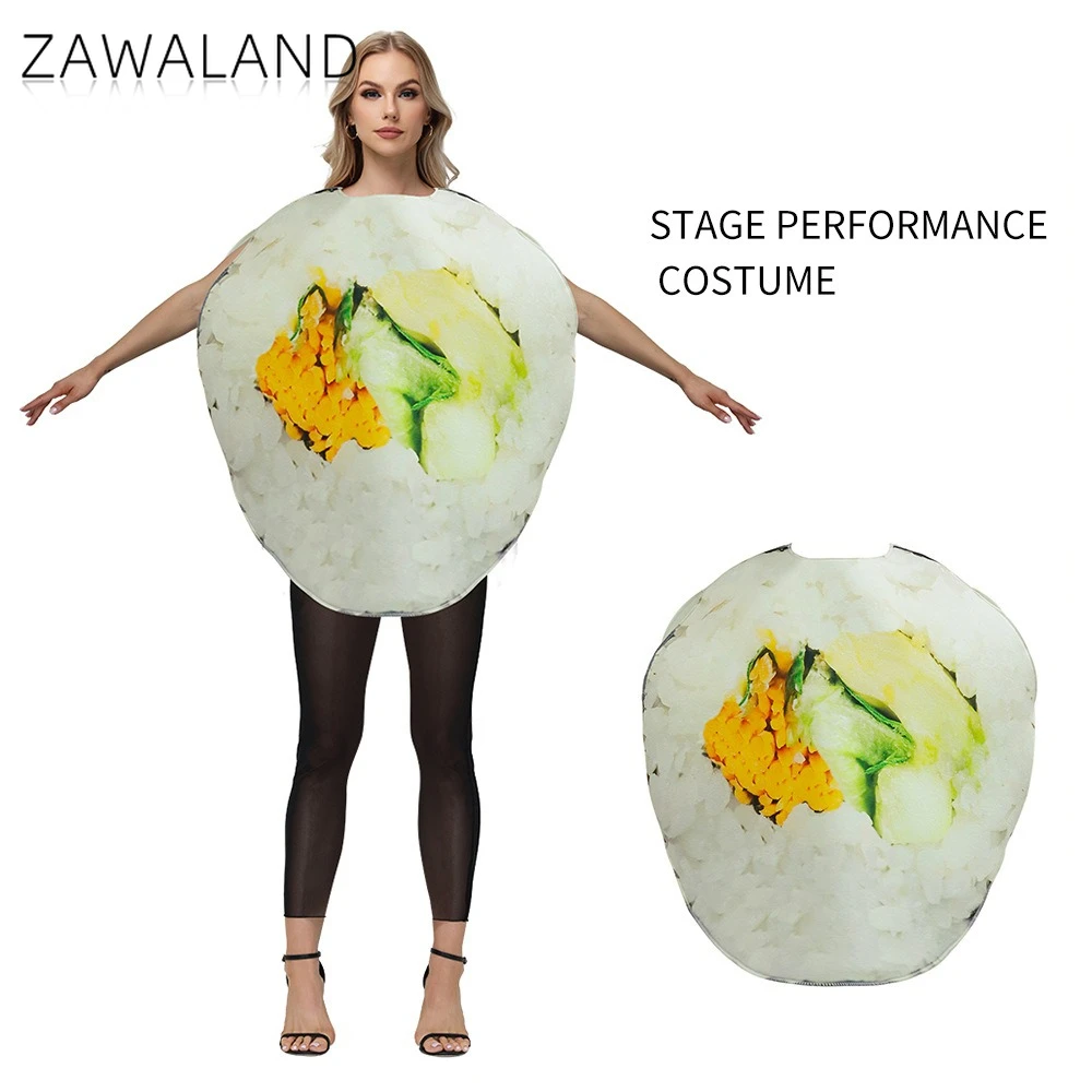 

Sushi Cosplay Costume For Adult 3D Digital Printing Disguise Clothes Halloween Stage Performance Props Carnival Festival Outfits