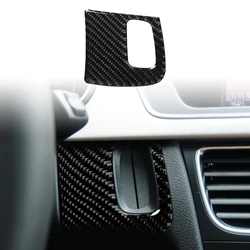Carbon Fiber Engine Start Stop Switch Button Ignition Key Panel Cover Trim Decor for Audi A4 B8 A5 8T S5 2008-2015 Car Accessory