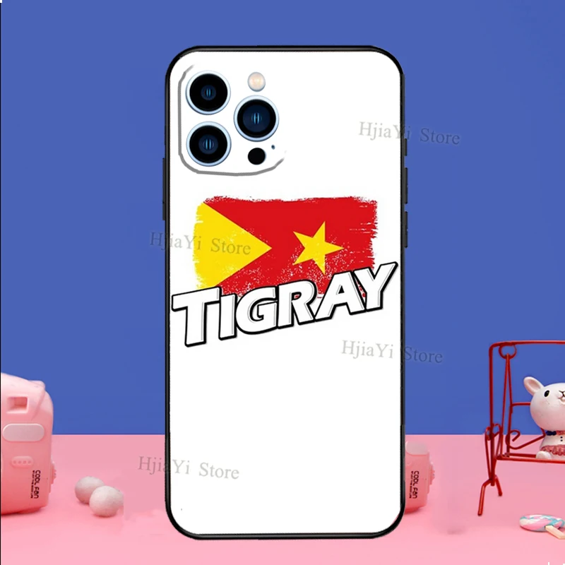 Tigray Flag Phone Case For iPhone 16 15 11 12 13 14 Pro Max Mini X XS XR Plus SE2 Funda Coque Capa Cover