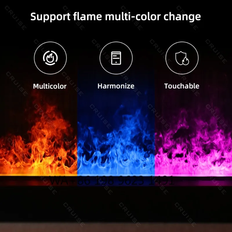 Insert LED Light Remote Control 3D Steam Atomizing Fireplace RGB Multicolor Flame Home Hotel Wedding Indoor Atmosphere Decor - view 3