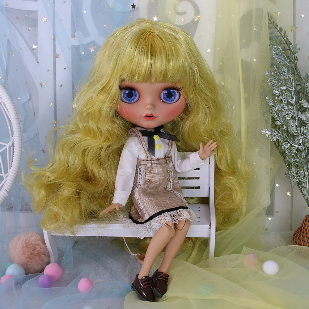 ICY DBS Blyth 1/6 Puppe 30cm Gelb-grün haar Tan Haut frosted Gesicht bjd puppe vollen satz SD