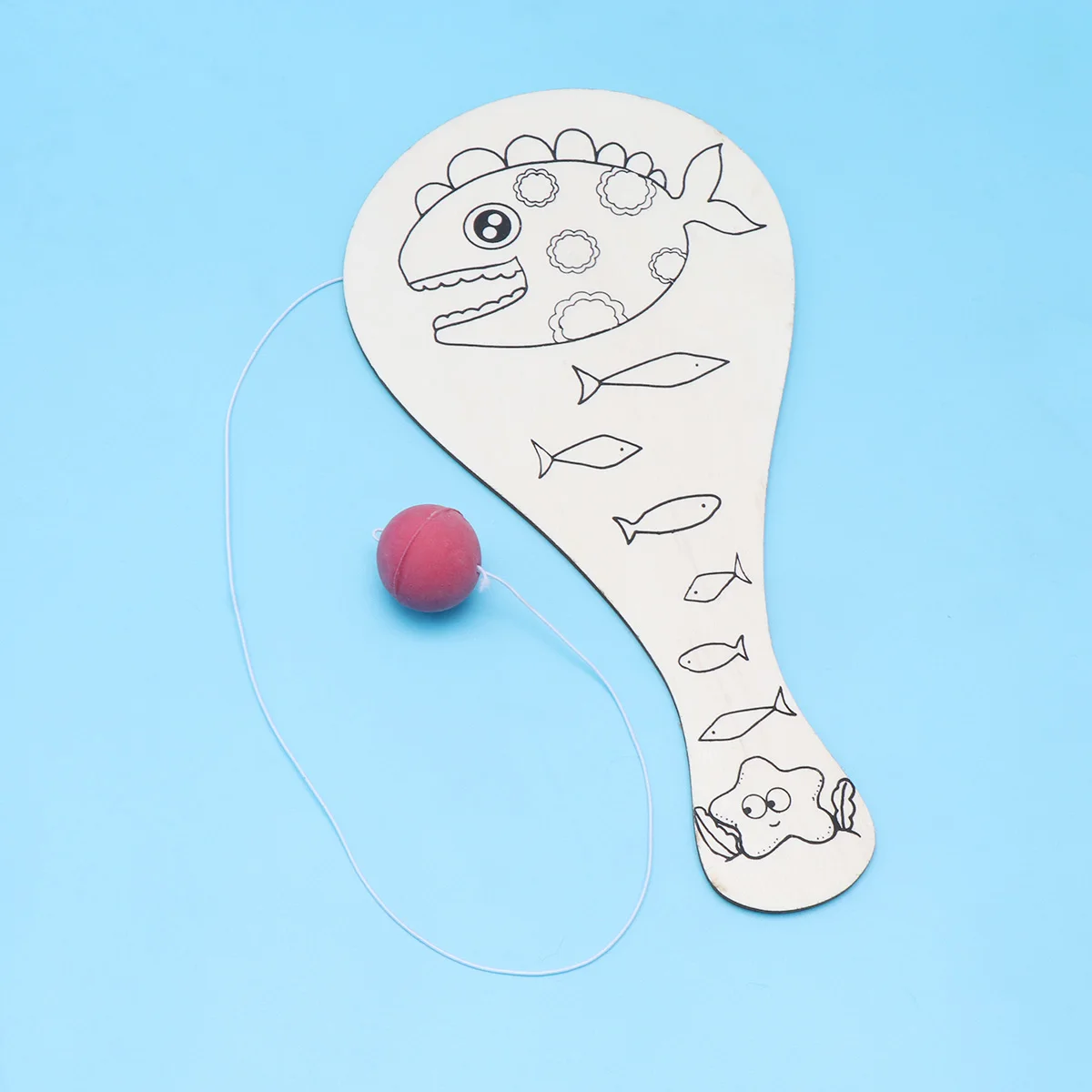 ไม้แร็กเก็ตสำหรับวาดภาพบนผนัง 2 ชิ้น อุปกรณ์วาดภาพสำหรับเด็ก ทำจากไม้หนา สำหรับงาน DIY งานฝีมือ สำหรับกิจกรรมเด็กอนุบาล กิจกรรมพ่อแม่ลูก ศิลปะสำหรับเด็ก