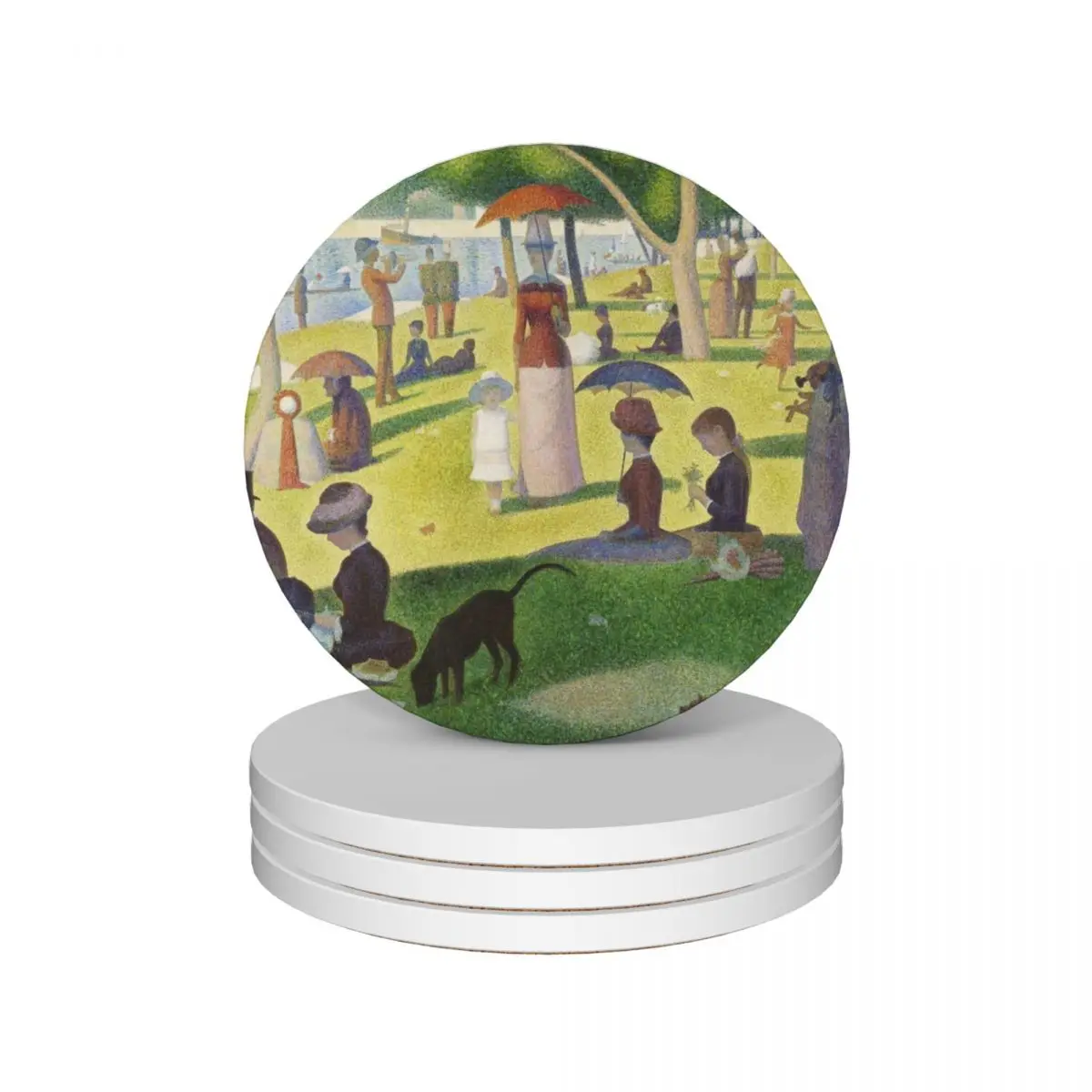 

A Sunday on La Grande Jatte by Georges Seurat Ceramic Coasters (Set of 4) original personalize Coasters