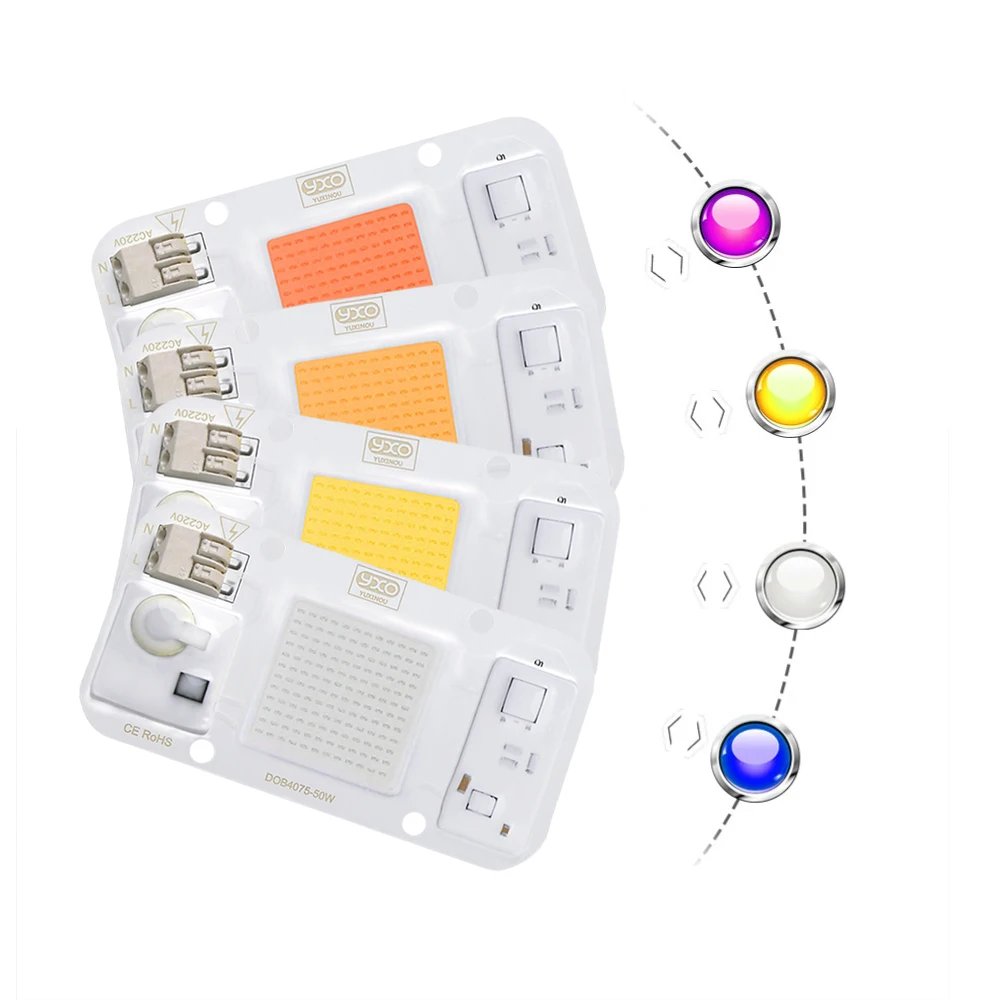 LED COB Lamp Chip 5W 20W 30W 50W 220V 110V Input Smart IC Driver Fit For DIY LED Floodlight Spotlight Cold/Warm White