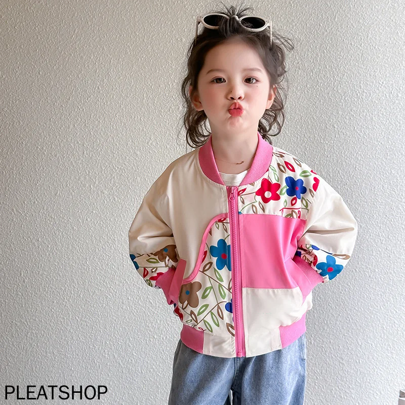 Girls' Korean Style Spring Autumn Outerwear Fashion Jacket Top New 2025 Baby Baseball Suit Children's Clothing