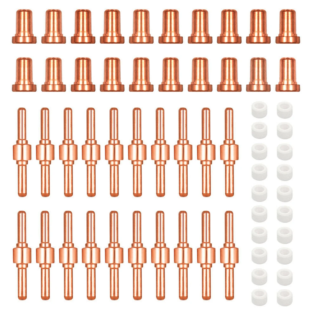 Imagem -02 - Pontas do Bocal do Cortador do Plasma do ar Consumíveis para Lg40 Pt31 Torch Cut40 Ponta do Eletrodo Torchs Kit Conjunto Part 60 Pcs