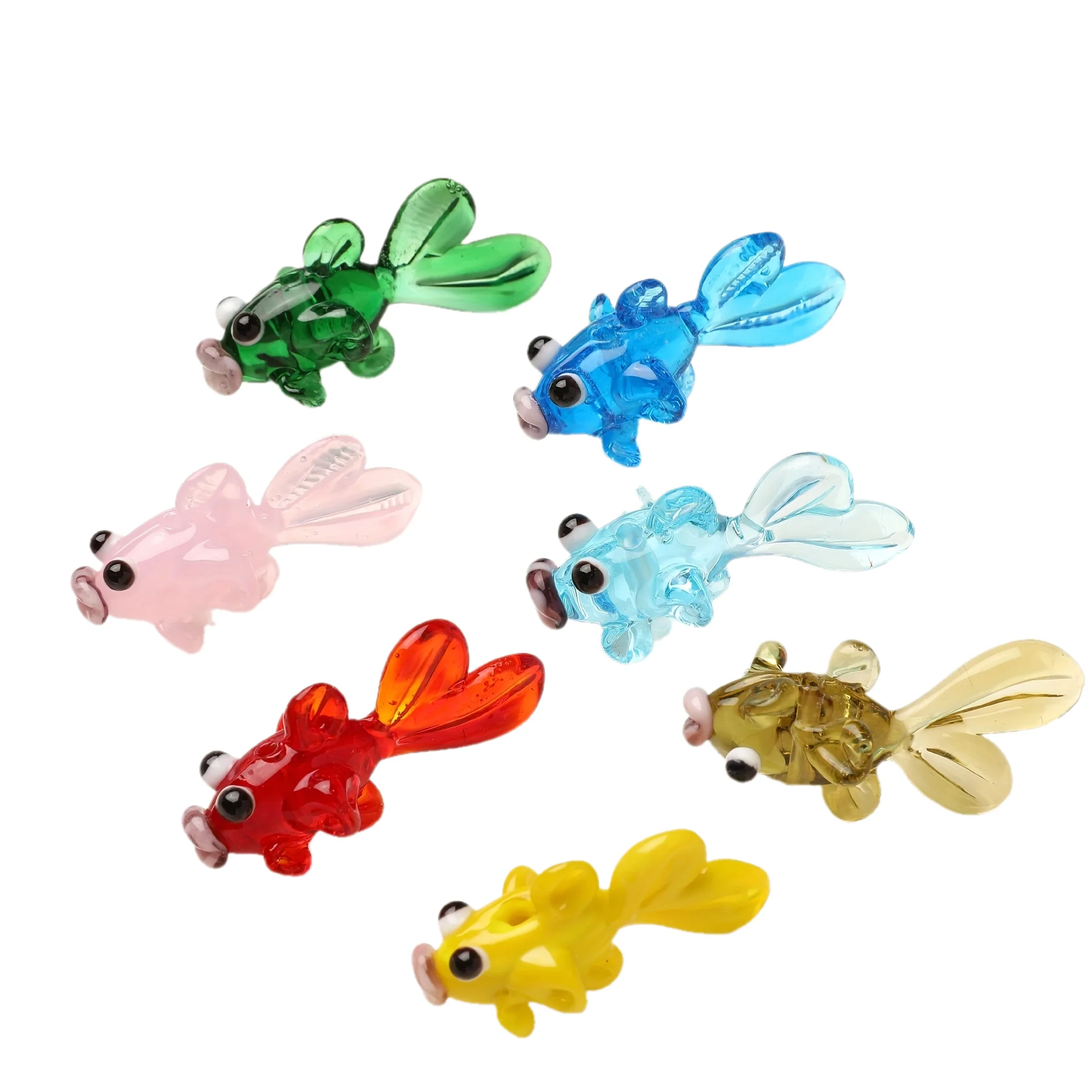 3pcs Handmade Lampwork Goldfish Beads For Jewelry Making Loose Spacer Murano Glass Fish Bead DIY Bracelet Necklace Earring
