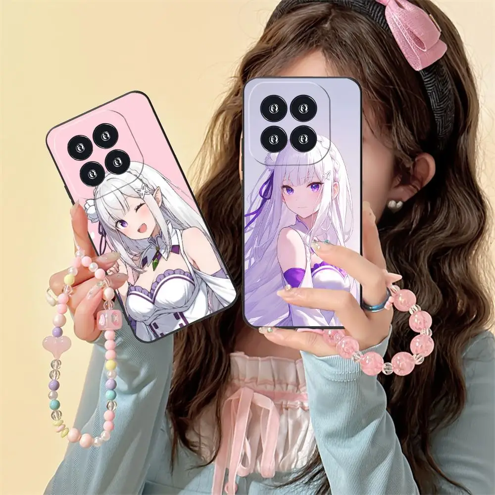 

Чехол для телефона ReZero Emilia Waifu для Xiaomi 15 14 13 12 Mi 11 T Ultra Lite Pro S X 5G с красочным принтом, красивый дизайн
