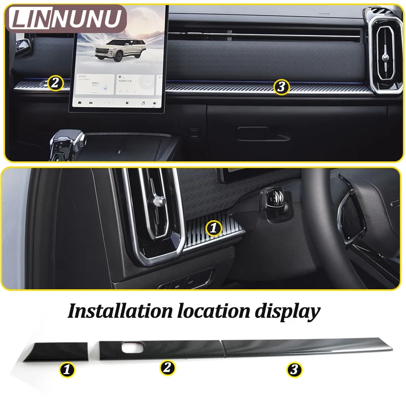 LINNUNU For jaecoo j7 2026 2025 2024 Car accessories Automotive center console decorative strip cover chery tansuo 06 interior