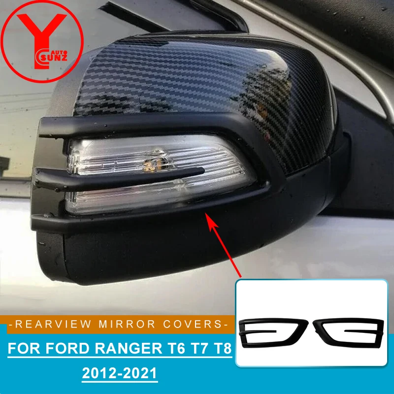 

YCSUNZ ABS black side mirror cover car auto accessories for ford everest Ranger T7 2015 2016 2017 2018 rearview mirror covers