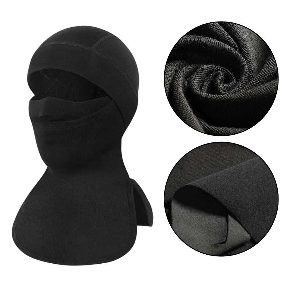

Autumn Winter Nose-Exposed Ski Mask - Warm Wool Full-Face Headgear With Neck Guard Breathable For Men Cold Outdoor Activities