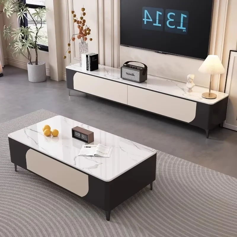 Wood Living Room TV Stand Tall Luxury Luxury Modern TV Stand Black Legs Meuble Television Salon Furniture Home Living Room
