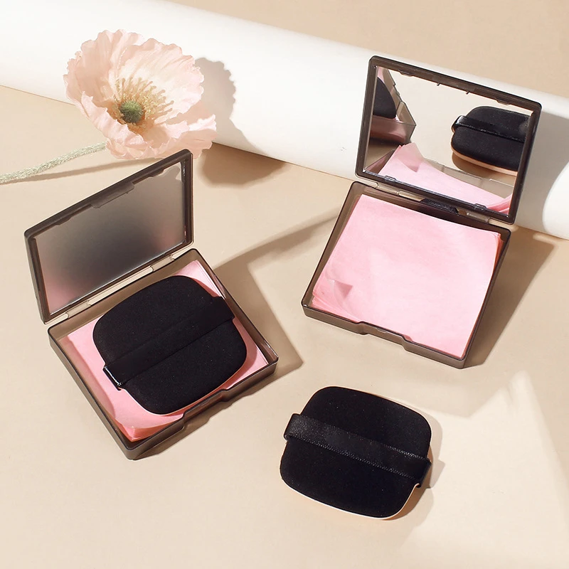 [MP] 100 szt. Bambusowych Papierków Matujących z Lustrem, Absorbujące Pot, Puszyste do Makijażu, Odświeżające, Przenośne, Kontrolujące Wydzielanie Sebum, Zestawy do Twarzy