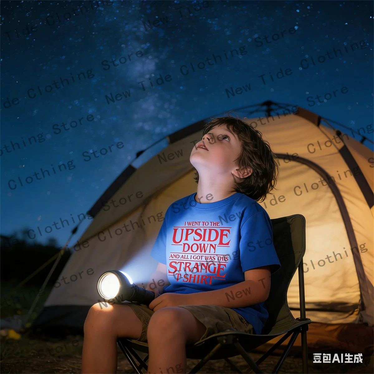 

Kids Stranger Themed T Shirt Upside Down Inspired Graphic Tee Youth Short Sleeve Casual Cotton Top for Boys Girls Children