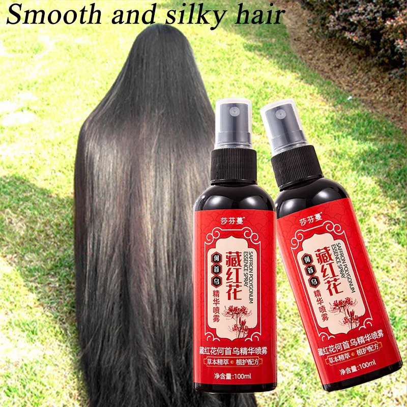 Saffron Polygonum Multiflorum Essence Spray Hair Care Moisturizing Essential Oil Fluffy Women Leave-in