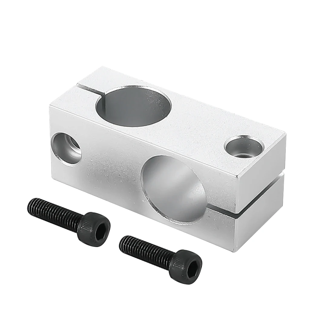 CNC Aluminum Alloy Tube Cross Clamp Double Orifice Fitting Connectors 90 Degree Right Angle 2 Hole 15mm Rod Rig Clamp Adapter